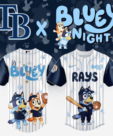 Exclusive Bluey X Tb Rays Kids' Baseball Jersey - Limited Edition Fun!