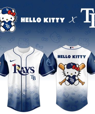 Limited Edition Hello Kitty X Tampa Bay Rays Baseball Jersey – Cute & Sporty Fandom Gear!