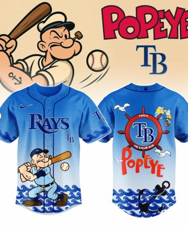 Limited Edition Popeye X Tb Baseball Jersey - Iconic Cartoon Style For Fans