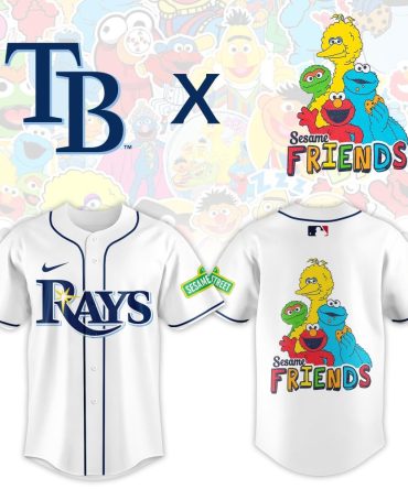 Limited Edition Tb Rays X Sesame Street Baseball Jersey – Fun Collab!