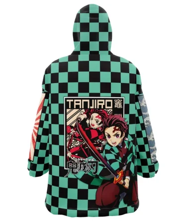 Tanjiro Kamado Demon Slayer Hooded Blanket Hoodie