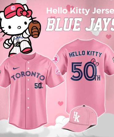 Limited Edition Hello Kitty Blue Jays 50Th Anniversary Jersey - Perfect Gift!