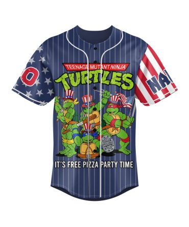 Celebrate In Style With Limited Edition Tmnt Patriotic Baseball Jersey - Perfect For Pizza Parties!