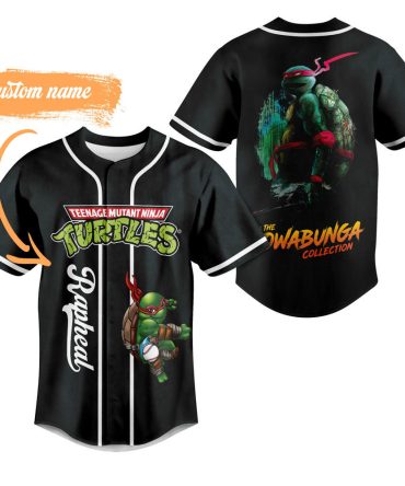 Custom Tmnt Baseball Jersey – Cowabunga Collection - Personalized Ninja Turtle Shirt