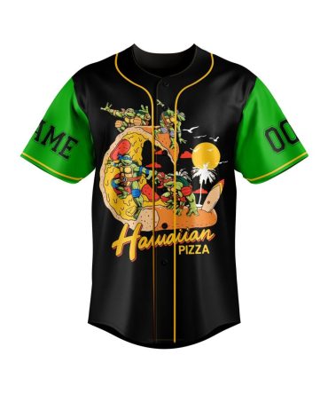 Retro Hawaiian Pizza Baseball Jersey – Fun Graphic Tee For Pizza Lovers
