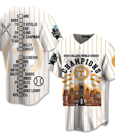 Tennessee Volunteers 2024 College World Series Champions Jersey - Limited Edition Baseball Fan Gear