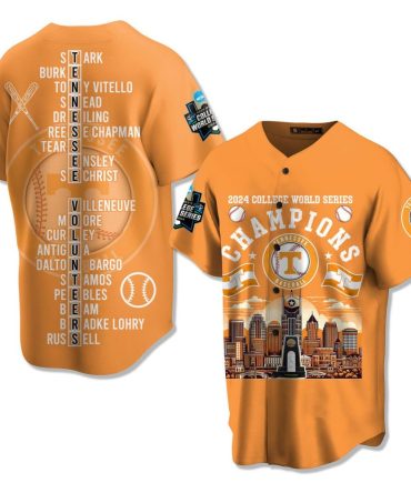 Tennessee Volunteers 2024 College World Series Champions Jersey - Celebrate Victory In Style!