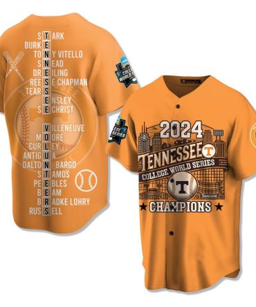 Tennessee Volunteers 2024 College World Series Champions Jersey – Limited Edition Fan Gear