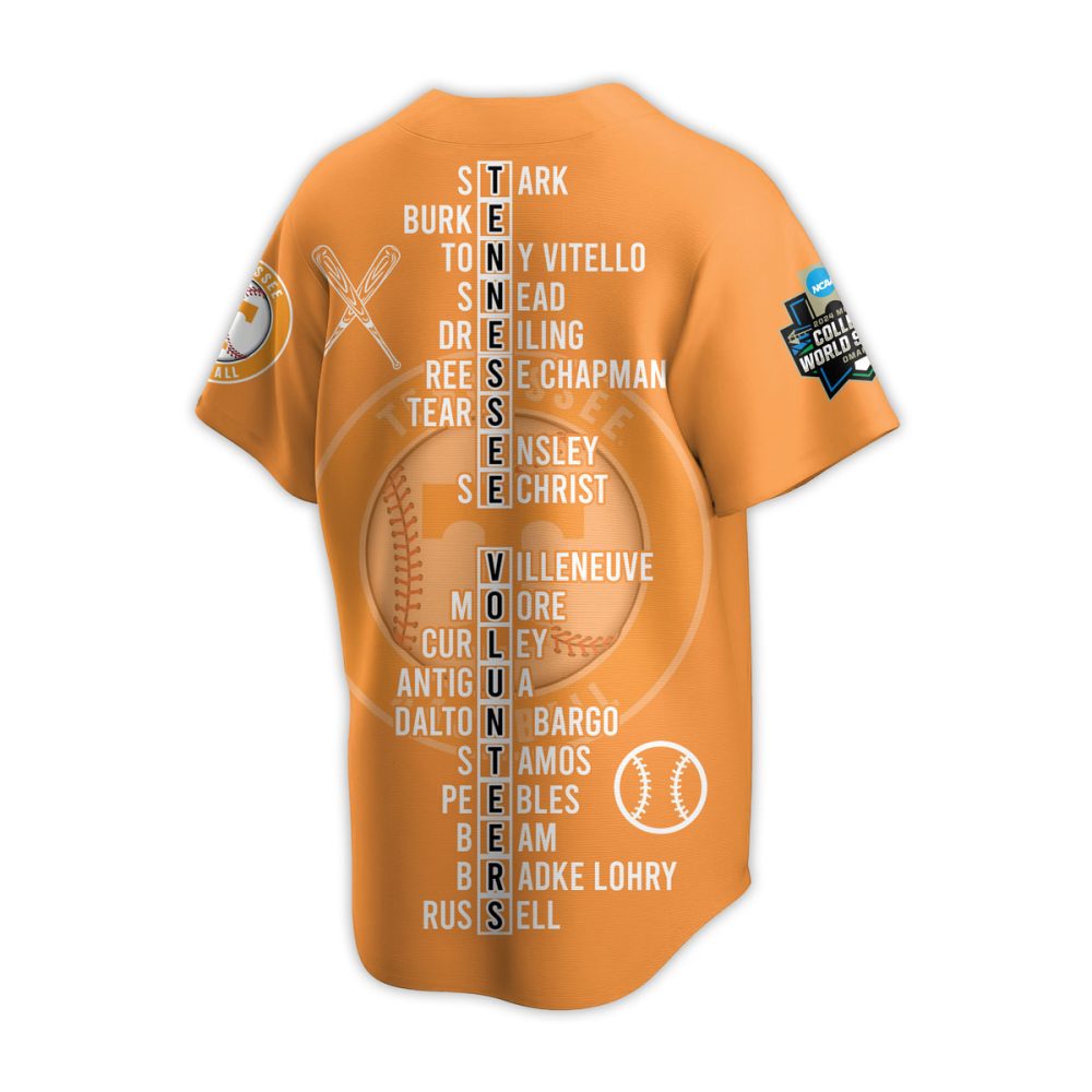 Tennessee Volunteers 2024 College World Series Champions Jersey - Celebrate Victory In Style! - Image 3