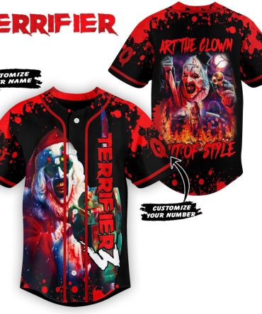 Custom Terrifier Baseball Jersey – Art The Clown Design, Personalize Name & Number
