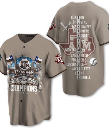Texas A&M 2024 Champions Jersey - Ncaa Men'S College World Series Edition