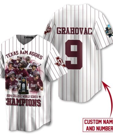 Texas A&M Aggies 2024 Champions Jersey - Custom Name & Number, Celebrate Victory!