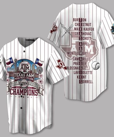 Texas A&M 2024 World Series Champions Jersey - Celebrate Victory In Style!