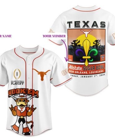 Custom Texas Sugar Bowl 2024 Jersey - Personalize Name & Number, College Football Playoff Fan Gear