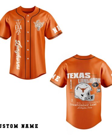 Custom Texas Longhorns Jersey - Big 12 Championship Game Edition - Personalize Your Name & Number