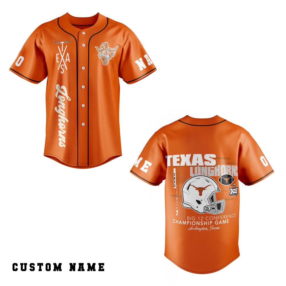 Custom Texas Longhorns Jersey - Big 12 Championship Game Edition - Personalize Your Name!