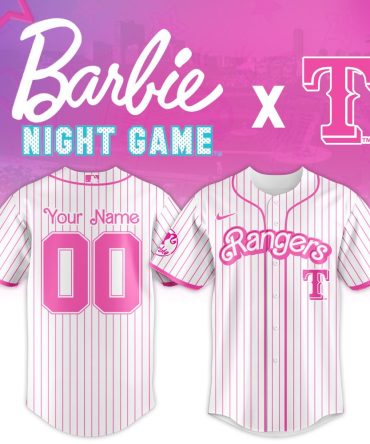 Custom Barbie Night Game Jersey - Limited Edition Pink Rangers Baseball Shirt