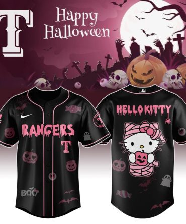 Spooky Hello Kitty Halloween Baseball Jersey – Fun, Festive, Limited Edition!