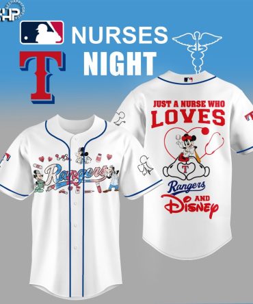 Exclusive Nurse-Themed Rangers & Disney Baseball Jersey - Perfect Gift For Fans!