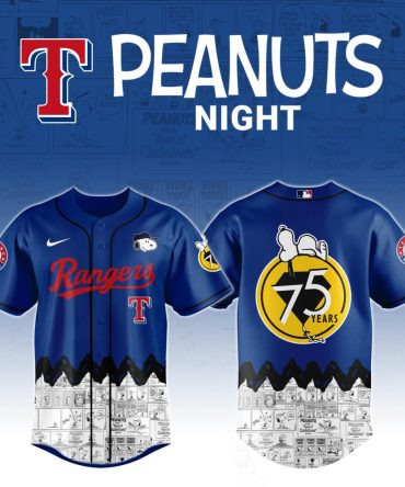 Limited Edition Peanuts Night Baseball Jersey - Celebrate 75 Years With Style!