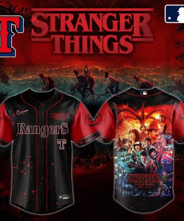 Stranger Things X Rangers Baseball Jersey - Limited Edition Fan Gear