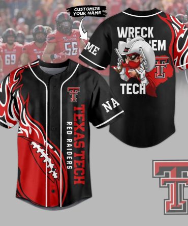 Custom Texas Tech Red Raiders Jersey - Personalized Fan Gear, Perfect For Game Day!