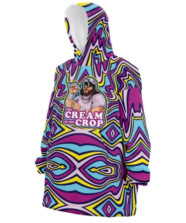 The Cream Of The Crop Trippy Randy Savage Hooded Blanket Hoodie