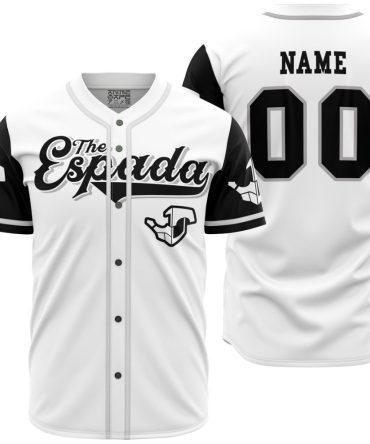 Custom Espada Baseball Jersey – Personalized Name & Number, Stylish Black & White Design