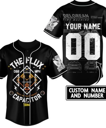 Customizable Flux Capacitor Baseball Jersey - Add Your Name & Number - Perfect Gift For Fans!