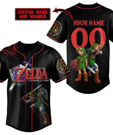 Customizable Zelda Ocarina Of Time Baseball Jersey - Add Name & Number!