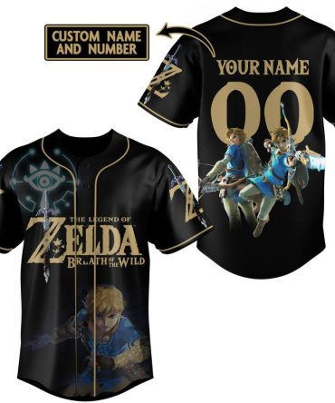 Custom Zelda Breath Of The Wild Jersey – Personalized Name & Number – Premium Gamer Apparel