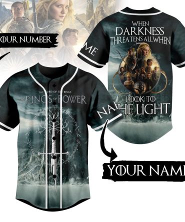 Customizable Rings Of Power Baseball Jersey - Personalize With Name & Number!
