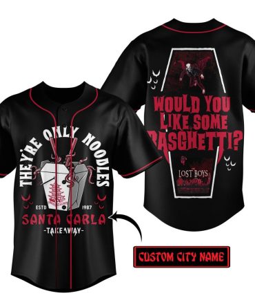 Custom City Lost Boys Baseball Jersey – 'They'Re Only Noodles' Design, Unique Halloween Gift!