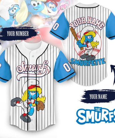 Customize Your Smurfette Baseball Jersey - Add Name & Number - Perfect Gift For Fans!