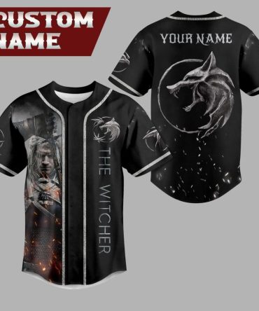 Custom Witcher Baseball Jersey - Add Your Name, Unique Gift For Fans