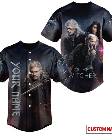 Custom Witcher Baseball Jersey – Personalized Name & Iconic Characters Design