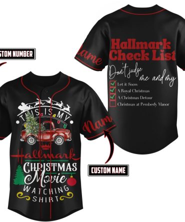 Custom Hallmark Christmas Movie Shirt - Personalized Festive Baseball Tee For Holiday Fans