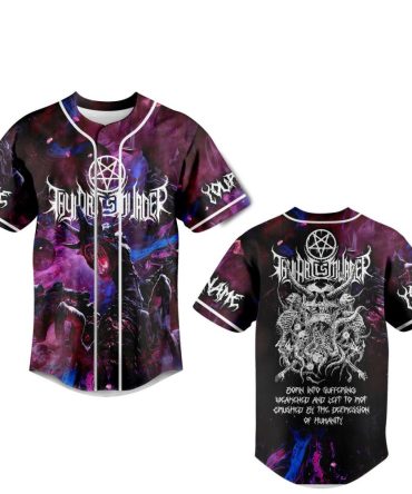 Vibrant Gothic Baseball Jersey – Cosmic Design, Perfect For Bold Styles