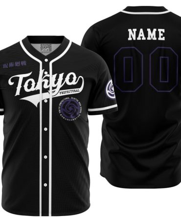 Custom Tokyo Baseball Jersey - Stylish Black & White Design With Personalized Name & Number