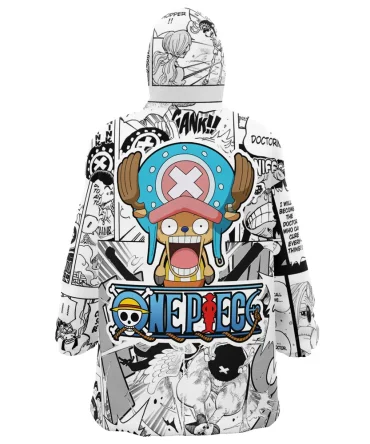Tony Chopper Manga Panels One Piece Hooded Blanket Hoodie
