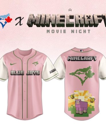 Minecraft X Blue Jays Pink Jersey – Limited Edition Movie Night Gear!