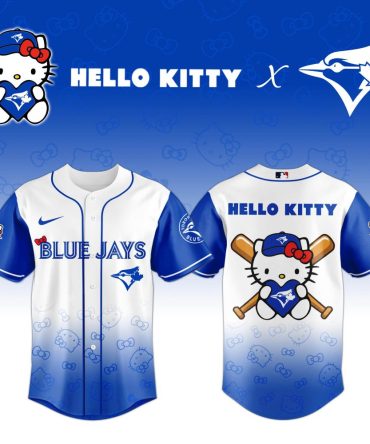 Hello Kitty X Blue Jays Baseball Jersey – Limited Edition Fan Gear For All Ages!
