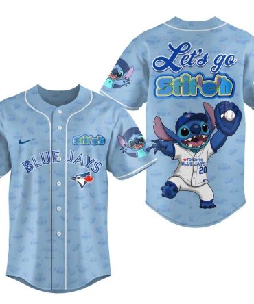 Stitch Blue Jays Baseball Jersey - Fun Cartoon Sportswear For Fans