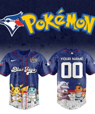 Custom Blue Jays Pokémon Baseball Jersey - Personalized Fan Gear For Mlb & Anime Lovers