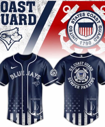 Stylish Blue Jays Coast Guard Jersey - Patriotic Design, Perfect For Fans!