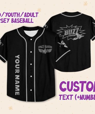 Custom Buzz Lightyear Baseball Jersey - Kid/Youth/Adult Sizes - Personalized Name & Number