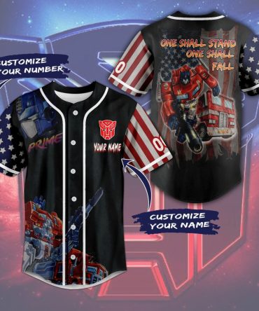 Customizable Transformer Baseball Jersey - Personalize With Name & Number, Iconic Design