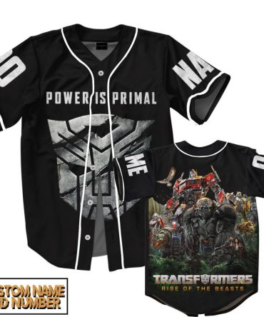 Transformers Rise Of The Beasts Custom Jersey - Power Is Primal Design, Add Name & Number