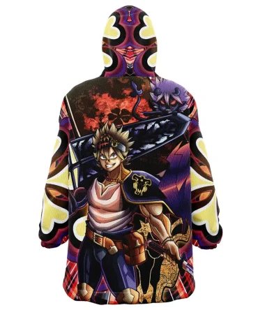 Trippy Asta X Liebe Black Clover Hooded Blanket Hoodie