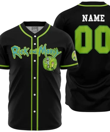 Custom Rick And Morty Baseball Jersey - Personalized Name & Number - Unisex Fan Apparel